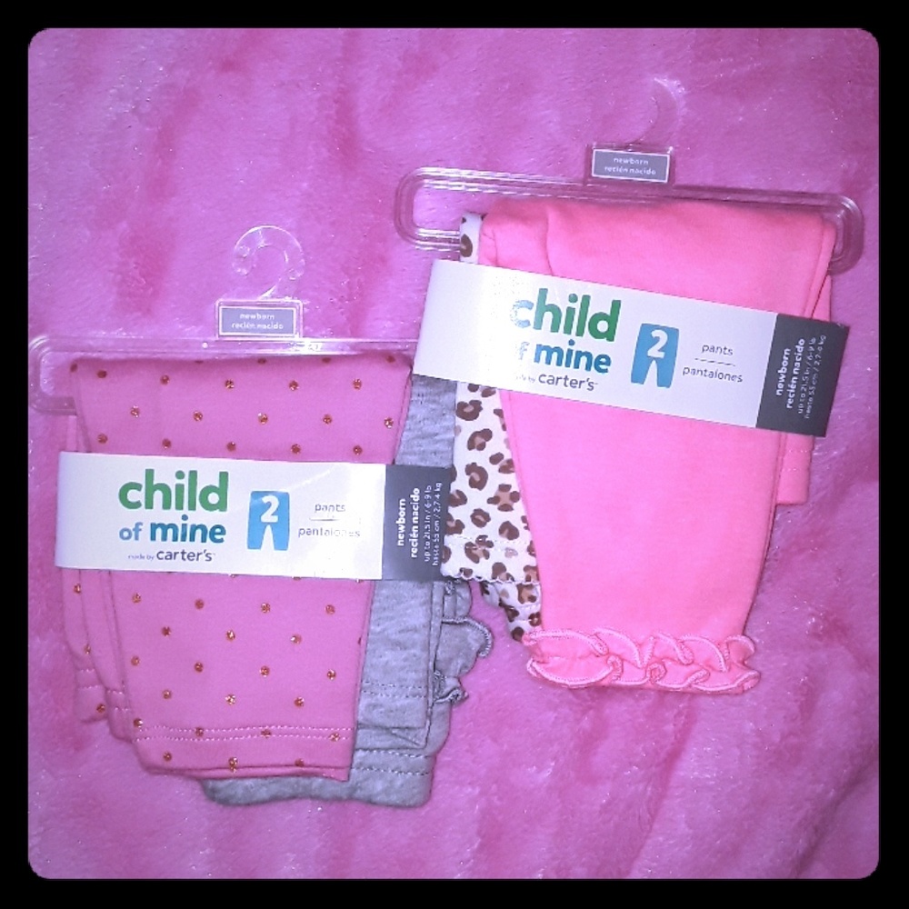 2 packs of Carter's newborn pants